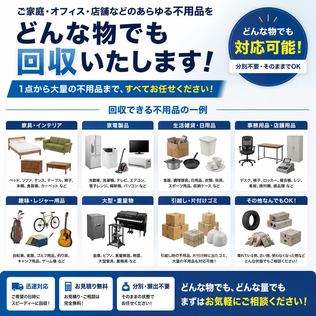 対応可能な不用品