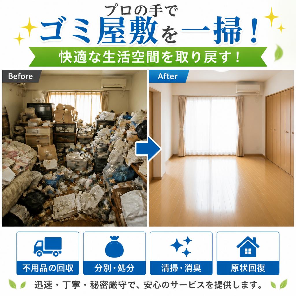 プロの手でゴミ屋敷を一掃！快適な生活空間を取り戻す！