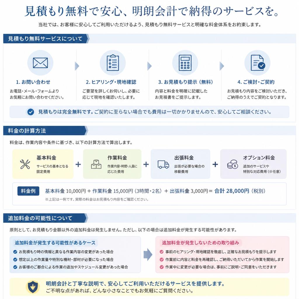 料金体系の透明性