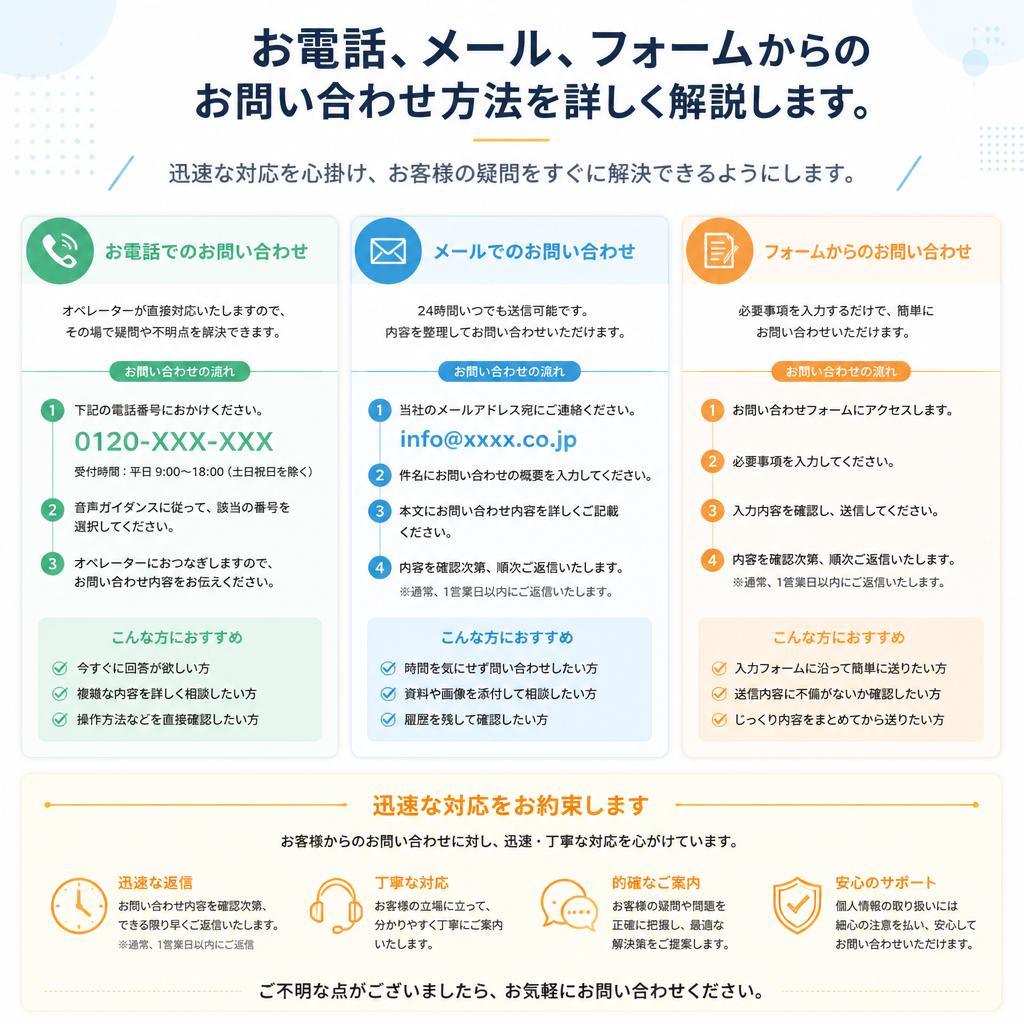 お問合せの流れ
