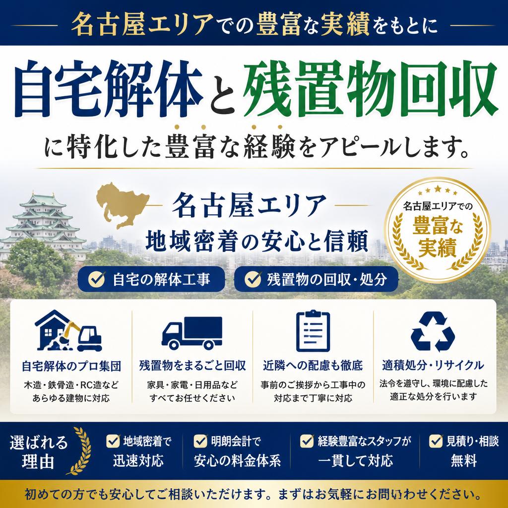 名古屋エリアの豊富な実績