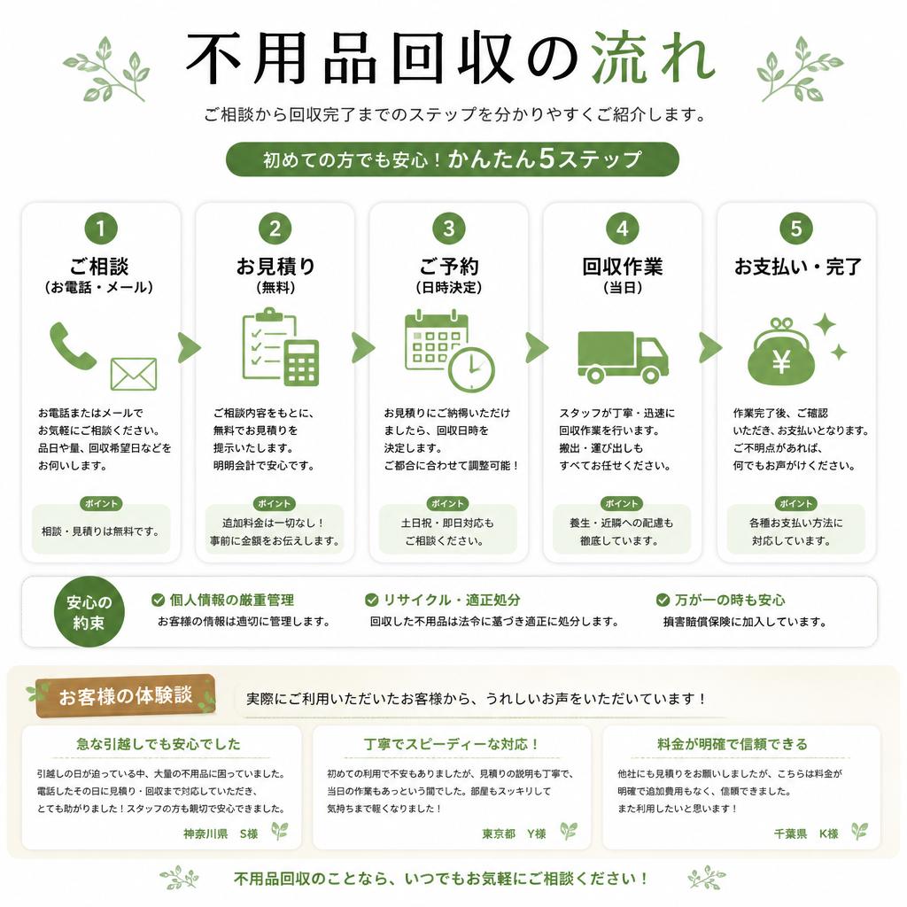 整理から処分までの流れ