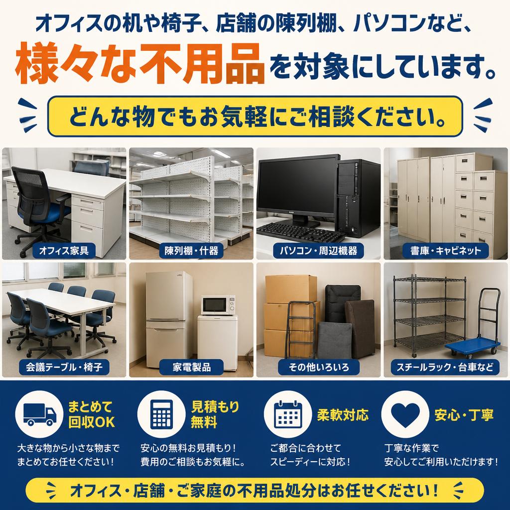 対応可能な不用品の種類