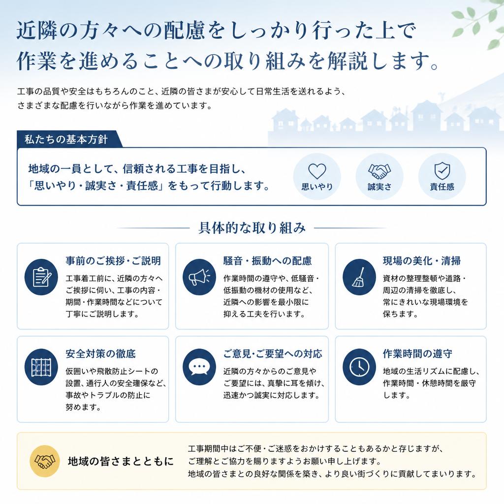 周囲への配慮も忘れずに