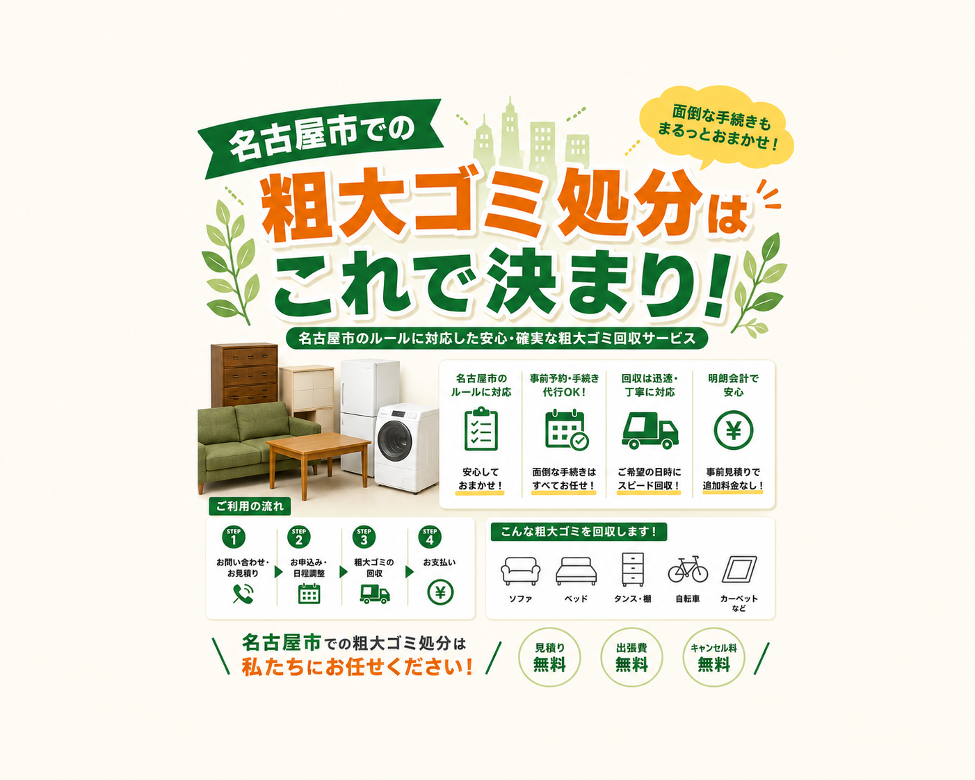 名古屋市での粗大ゴミ処分はこれで決まり！